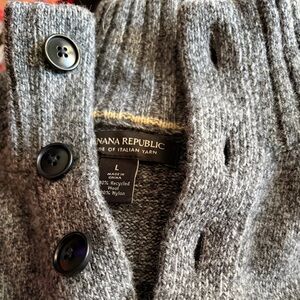 Banana Republic Charcoal Buttoned Sweater